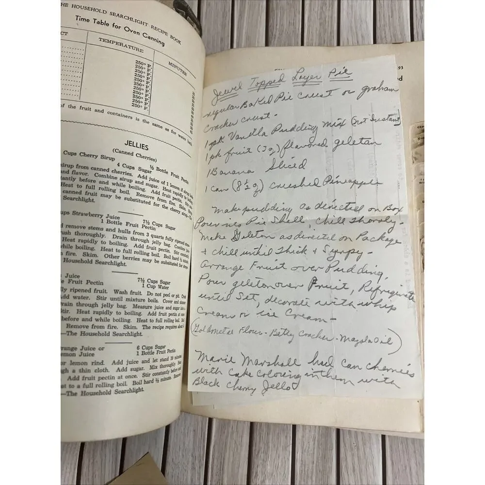 Vtg SEARCHLIGHT RECIPE COOKBOOK By Household Magazine‎ 1946 Handwritten Recipes